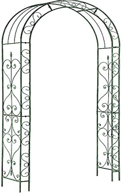 Gr8 Garden Loire Arch Outdoor Metal Rose Arch 2.4m x 1.2m Black