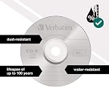 Verbatim CDR 80 Audio CD-R Disc 10 Pack Jewel Case 700MB 16x Data/Audio view 5