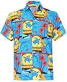 LA LEELA Men's Aloha Hawaiian Shirt Short Sleeve Button Down Casual Beach Party
