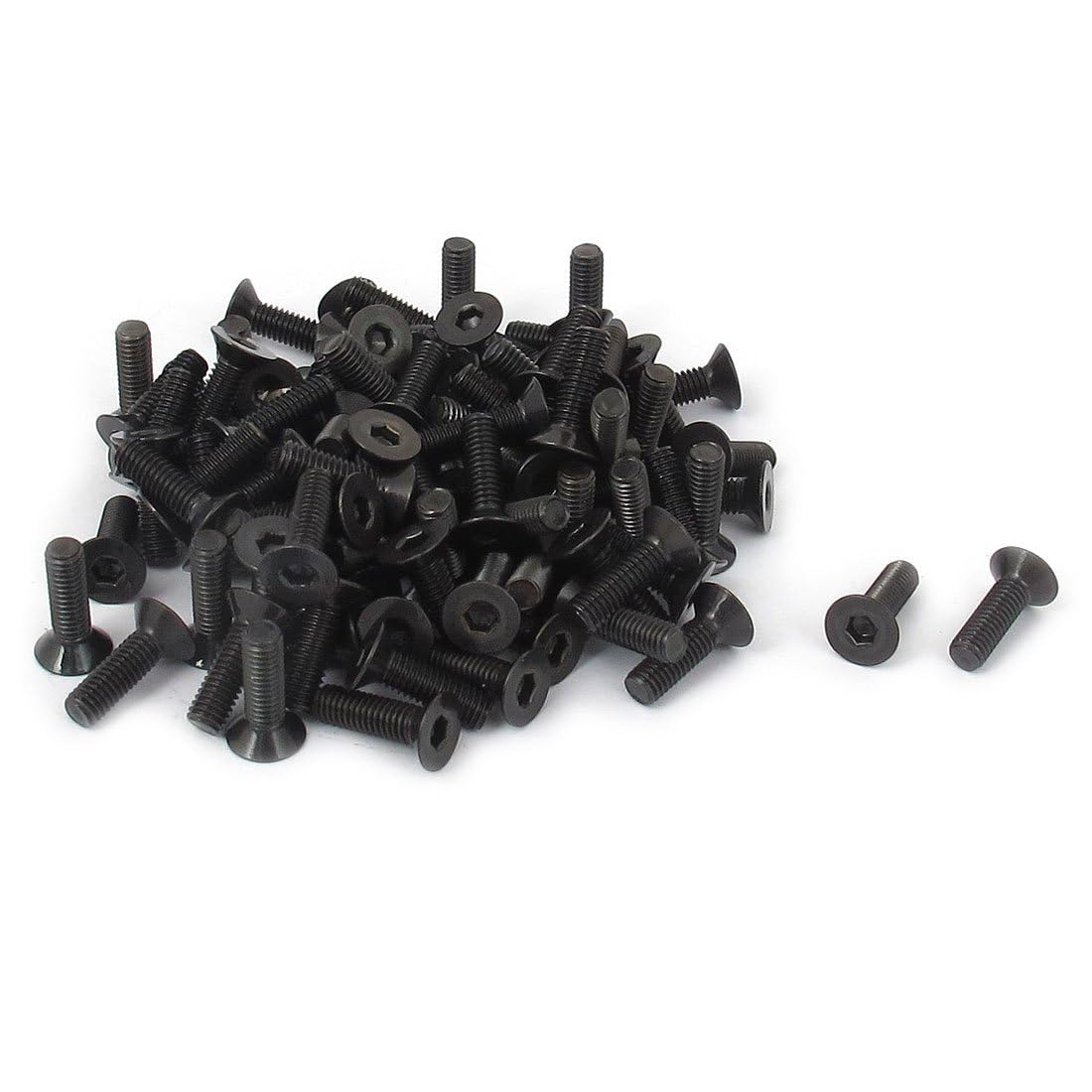 TA-VIGOR 100Pcs Hex Socket Countersunk Head Screw Bolts, M3 x 10mm Alloy Steel Flat Head Socket Cap Screws Bolts Fasteners for Bicycle Motorcycle Repair, Machinery, Household Appliances, Black