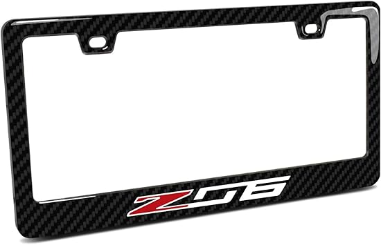 Chevrolet Corvette C7 Z06 3D Logo Black Metal License Plate