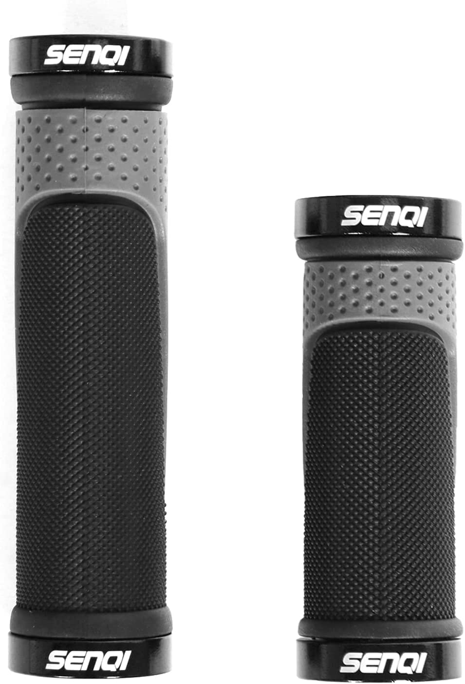 SENI Bike Grips Lightweight Bicycle Grips 130mm & 90mm, Fit 22.2mm Handlebar Anti-Slip Grips Suitable for Multi-Speed Bicycles Mountain Bikes BMX Bikes