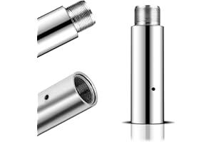 LF YEA 125mm Dance Pole Extension for 45mm Portable & Removable Dancing Pole, Height Adjustable, Pro Chrome Extending Tube, Replacement Accessories for Pole Dance Fitness, Club, Home, Party