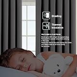 Aspire Homeware Blackout Curtains 90x90 Grey Eyelet 2 Panels Tiebacks view 8