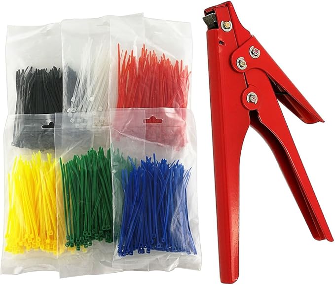 HS Zip Ties Tool and Small Zip Ties 4 Inch (600 Pack) 18