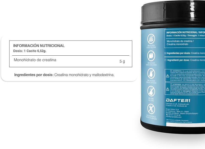100% Creatina Monohidratada, Dose Alta | 5g de Creatina por dose | Promove o crescimento muscular e melhora a resistência física | Alta solubilidade | 300g Sem sabor