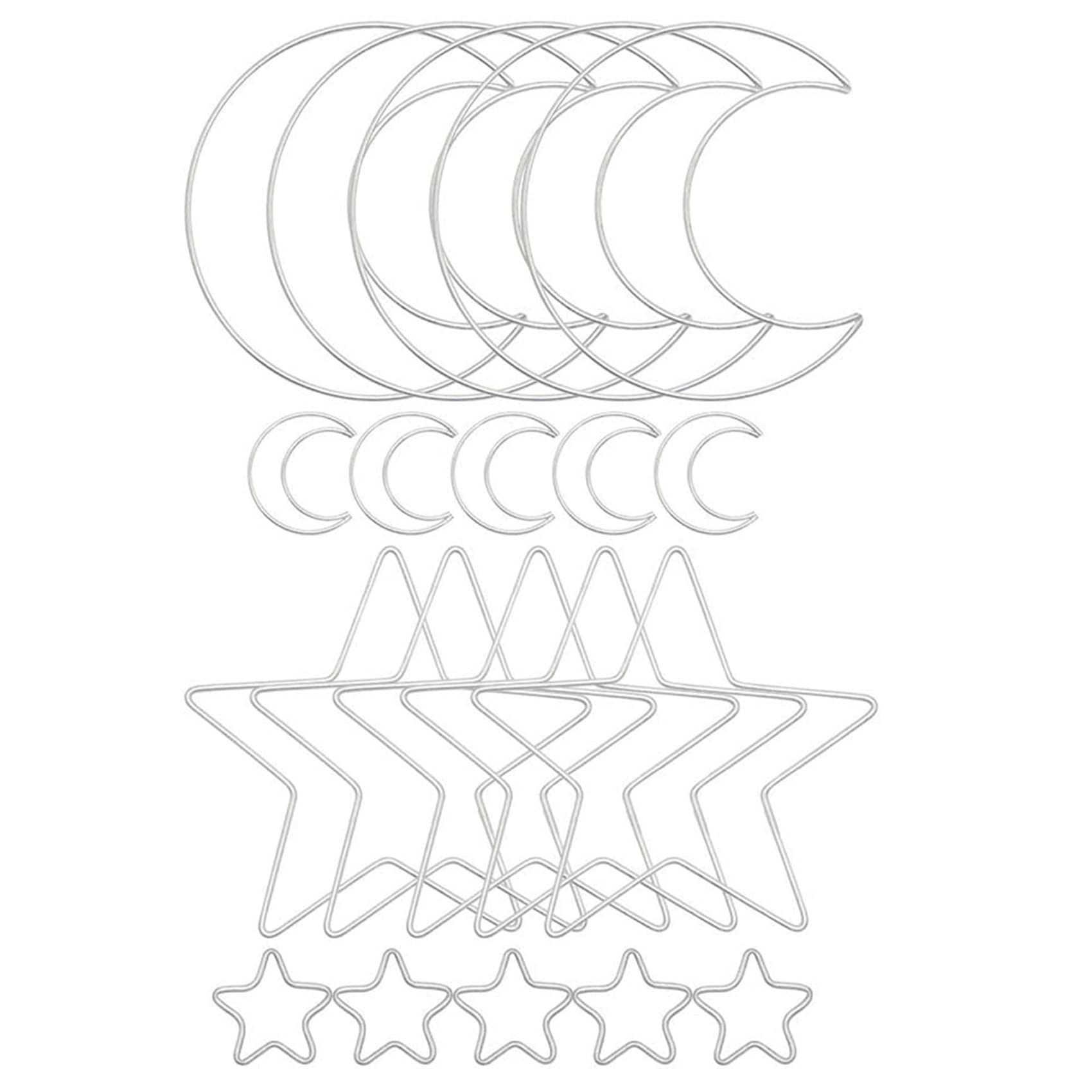 Wanjorlay Moon Catcher Metal Hoop Rings Circle Macrame for DIY Craft Dream Catcher Making Home Wall Hanging Decoration