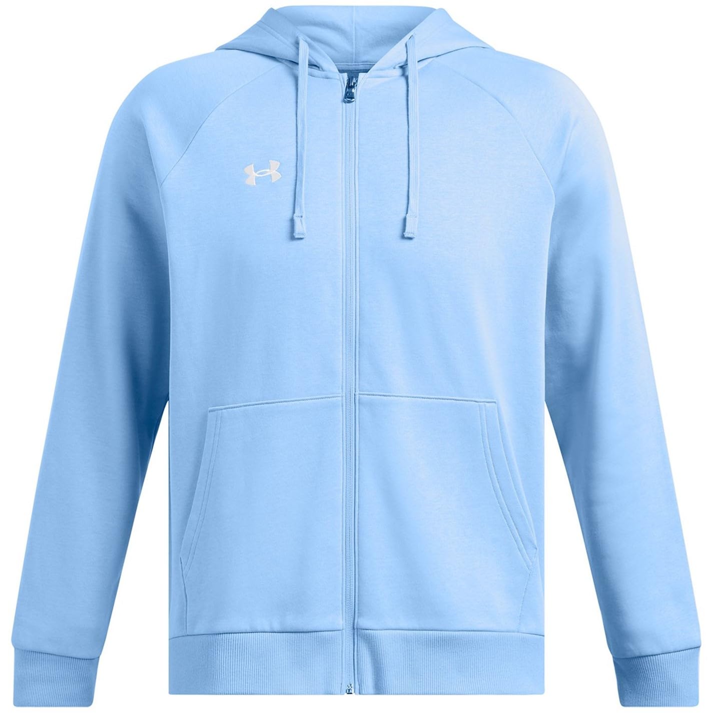 Under Armour Men's Rival Fleece Full Zip Hoodie, (465) Horizon Blue / / White, Medium Tall Image