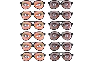 Homoyoyo 12pcs Halloween Party Glasses Funny Eyes Glasses Festival Accessories for Gag Eyeglass Assorted Style