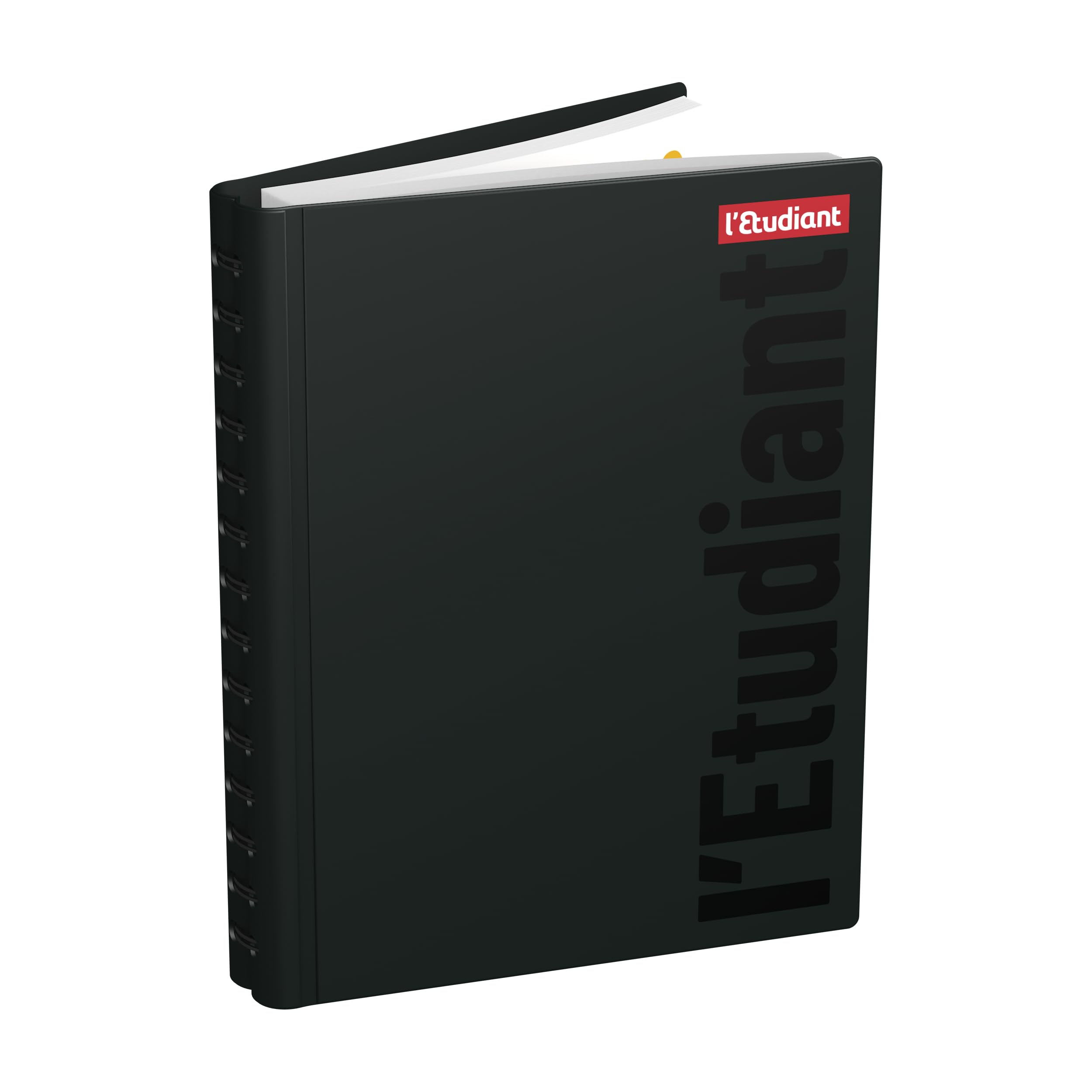 L'Étudiant Academic Diary August 2020 – August 2021 Daily Format 15 x 20 cm Spiral Bound PVC Cover Black