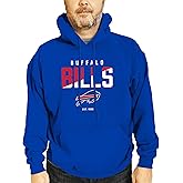 Team Fan Apparel Adult NFL Diagonal Fade Fleece Hooded Sweatshirt - Unisex Tagless - Officially Licensed Football Pullover