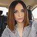 Stylish Ombre Blonde Short Wavy Bob Wigs For Black Women Synthetic Curly Hair Wigs (Ombre Blonde)