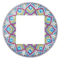 Vakind Cute DIY 5D Diamond Painting Light Switch Sticker Luminous Light Switch Surround Cover Sticker Wall Decals for Kids Girls Bedroom Home Decoration (Mandala)