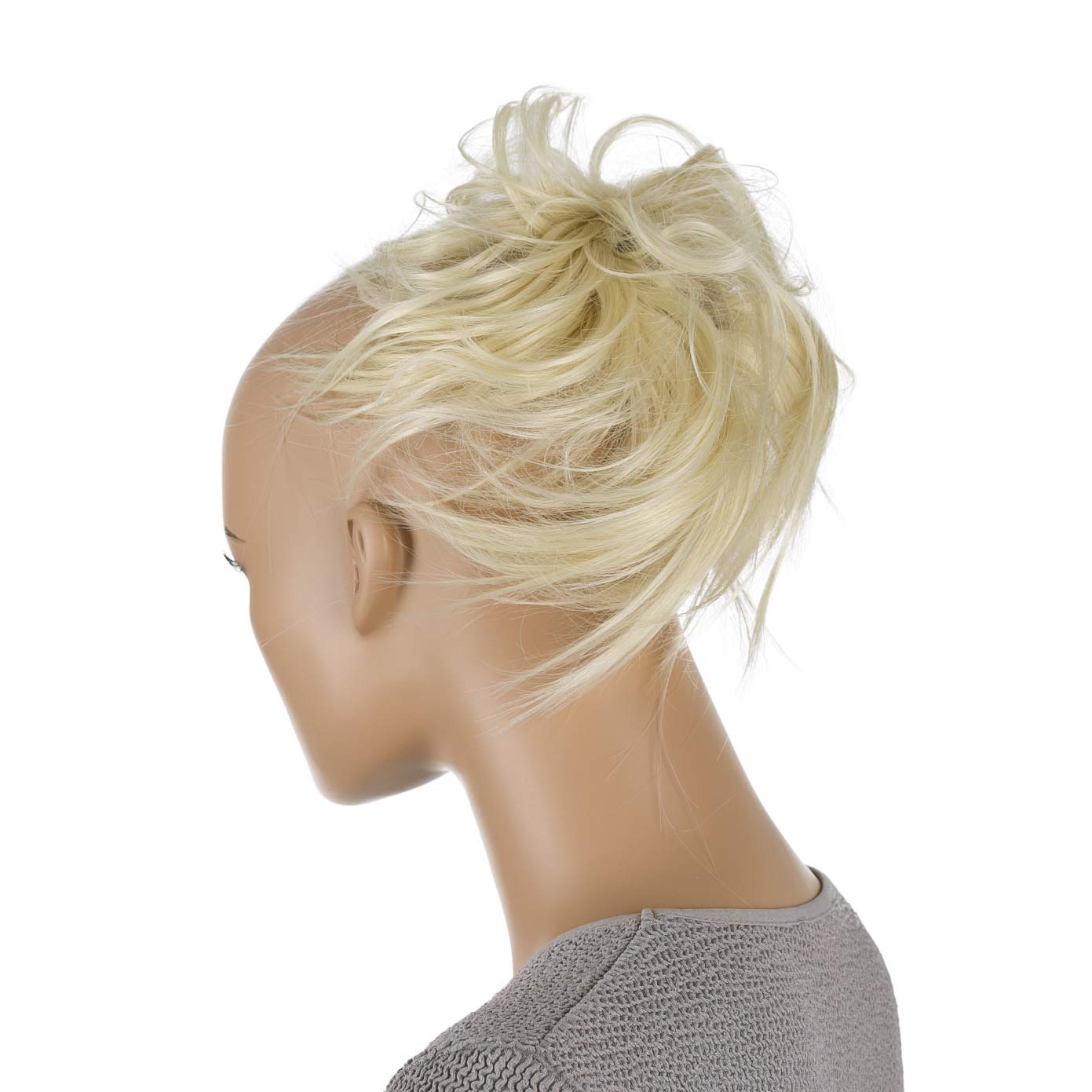 CAISHA XXL Jumbo Hairpiece Scrunchy Updo Bridal Hairstyle Messy Hair Tie Platinumblond G3F