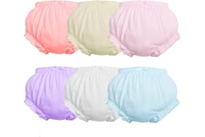 ORINERY Cotton Underwear Baby Girl Undies Breathable Bloomers Briefs Infant Toddler Panties Kids Ruffle Assorted Boxer 6-Pack