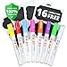 Liquid Chalk Markers Fine Tip (3 mm) set of 8 & 16 Chalkboard Labels