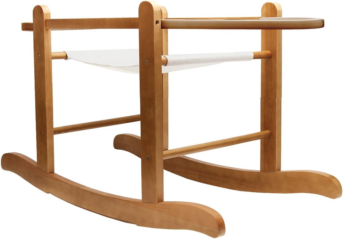 Kinder Valley Little Gem Curved Moses Basket Rocking Stand, Natural ...