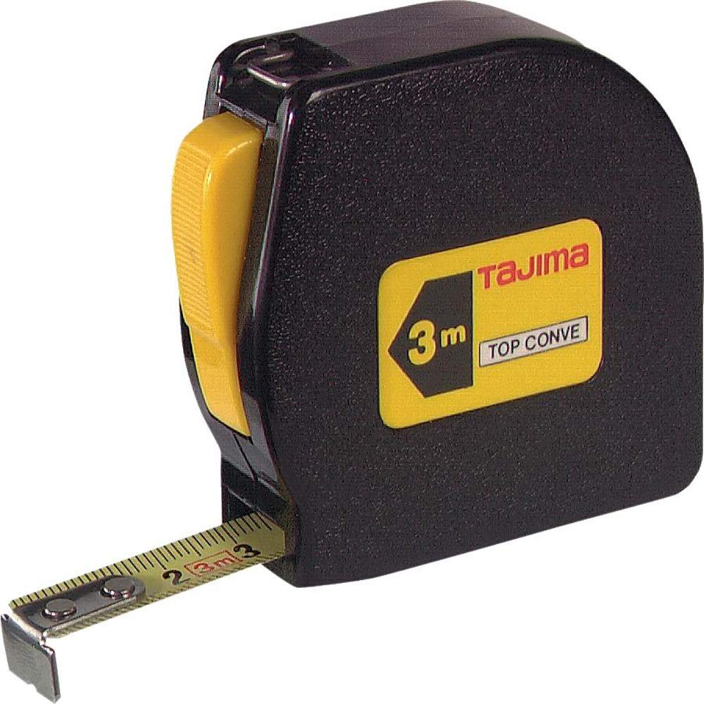 Tajima TOP30MY "Top Conve" Measuring Tape, Black/Yellow, 230 mm