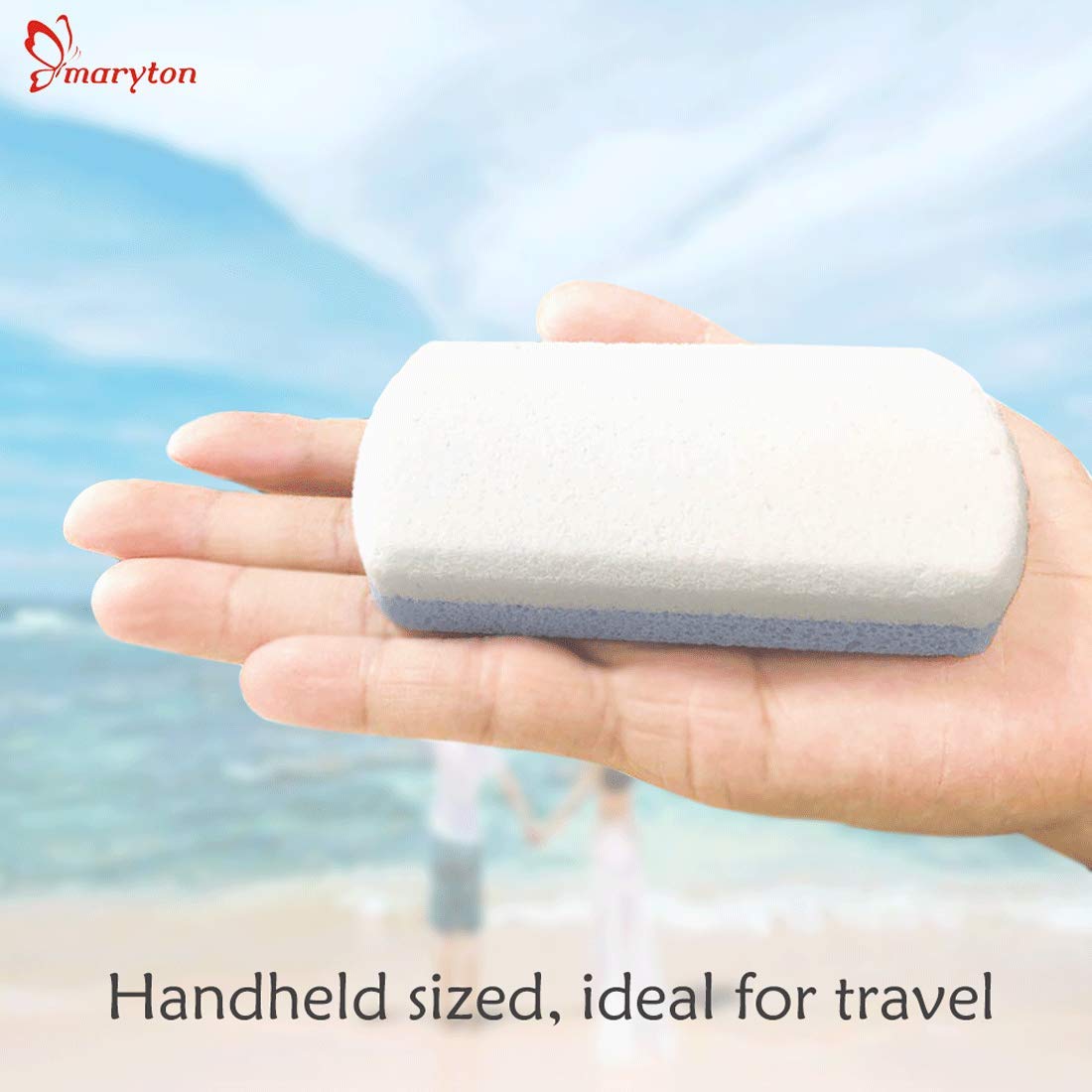 Double Sided Pumice Stone for Feet Hard Skin 100% Siliglass Callus Remover, Exfoliates Feet & Smooths Skin: Beauty