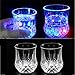Shot Glasses [2 PCS],DiDaDi Automatic Water Activated Colorful Flashing LED Light Up Flash Blinking Beer Wine Whisky Vodka Martini Drinkware Glow Glasses Mugs for Bar Club Christmas Party Supplies