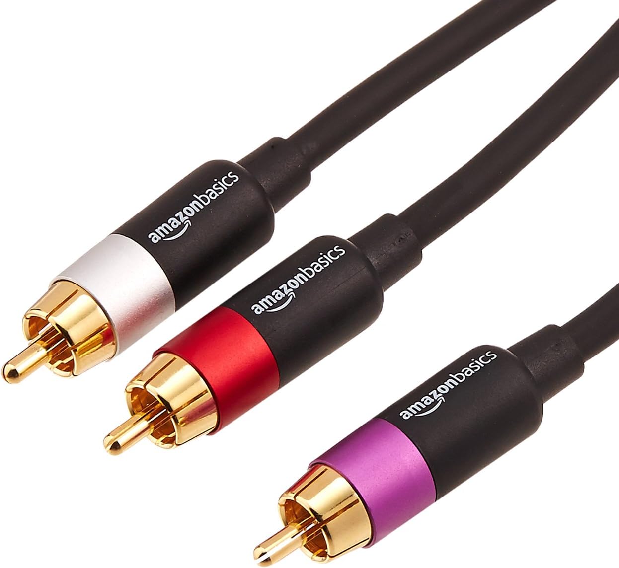 Basics 2-Male to 2-Male RCA Audio Stereo Subwoofer Cable - 15 Feet: Electronics