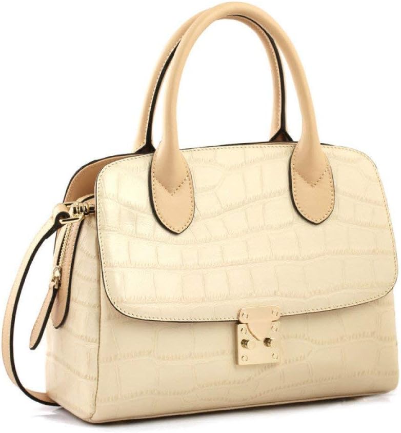 YOUTO Evening Party Clutch Bags Women's Handbag Shoulder Bag Messenger Bag Crocodile Pattern Fashion (Color : White, Size : One Size)