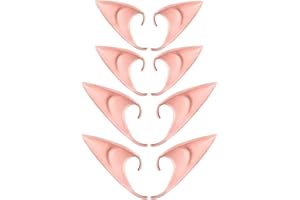 Elf Ears, 4 Pairs Cosplay Fairy Pixie Elf Ears, Halloween Party Dress Up Costume Masquerade Accessories