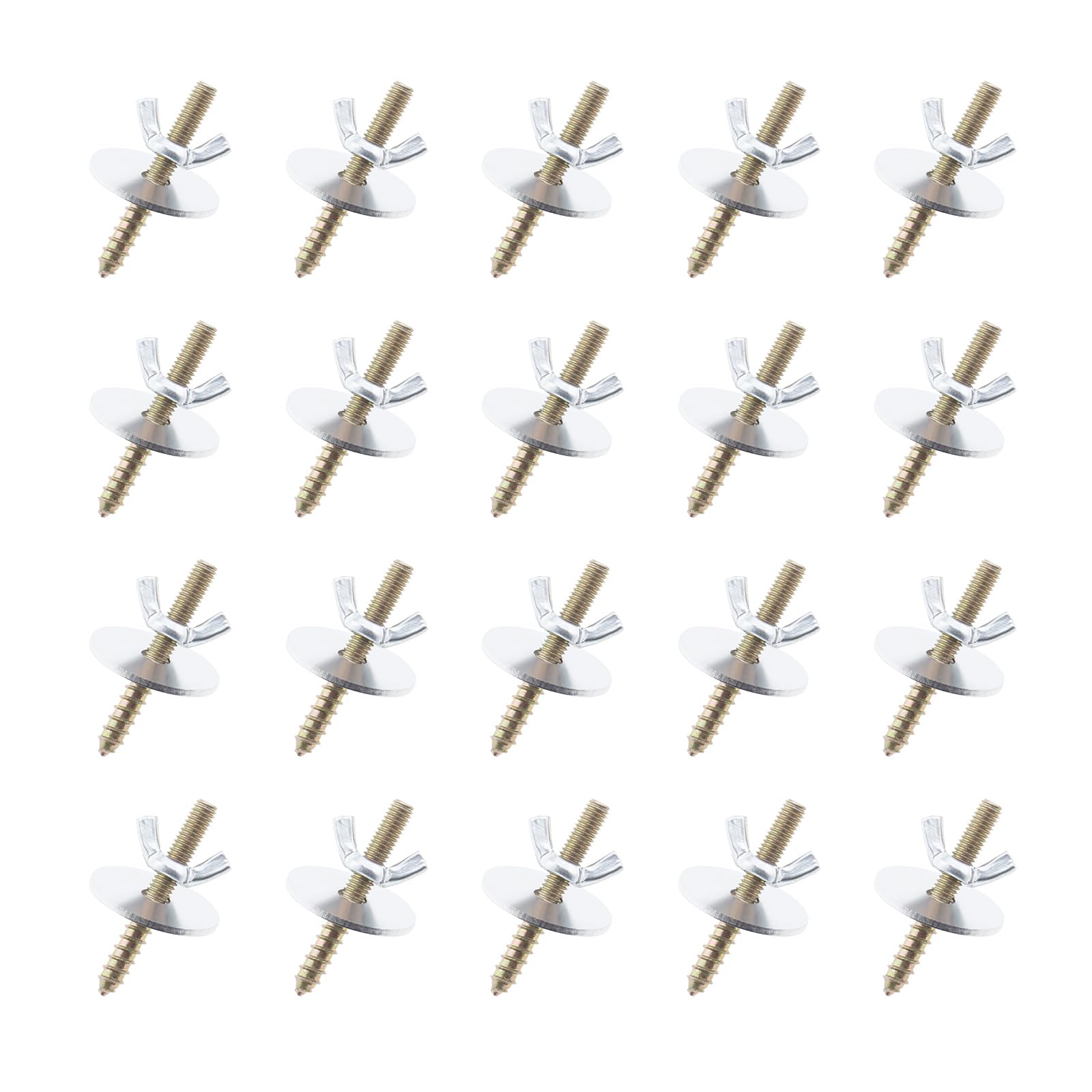 eMagTech 20 Sets Bird Cage Branch Screw Mounting Kit Birdcage Stainless Steel Branch Screws Mounting Set for Perches Platforms Nest Boxes Houses