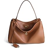 hedexe Genuine Leather Tote Bag for Women: Soft Cowhide Shoulder Handbags for Ladies - Satchel Purse for Travel Work(Large)