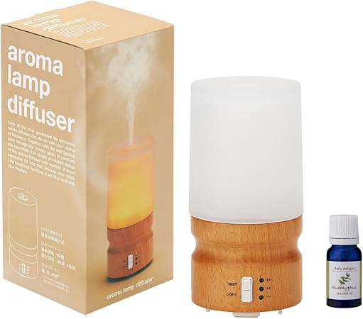 Amazon Co Jp アロマランプディフューザーver 3 ナチュラルブラウン ユーカリプタスの精油10ml付き ビューティー