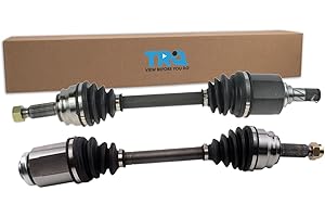 TRQ Front Driver and Passenger Side CV Axle Assembly Set 2 Piece Compatible with 07-17 Jeep Patriot FWD Manual Transmission 07-13 Compass 2.4L FWD 10-12 Dodge Caliber Manual Transmission