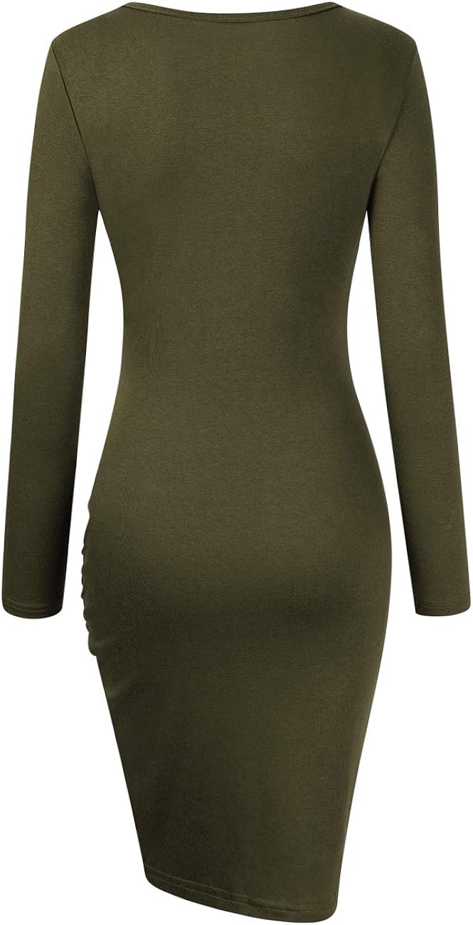 Coolmee Womens Maternity Dresses Casual Ruched Short Sleeve Irregular Bodycon Mini Dress for Women at  Women’s Clothing store