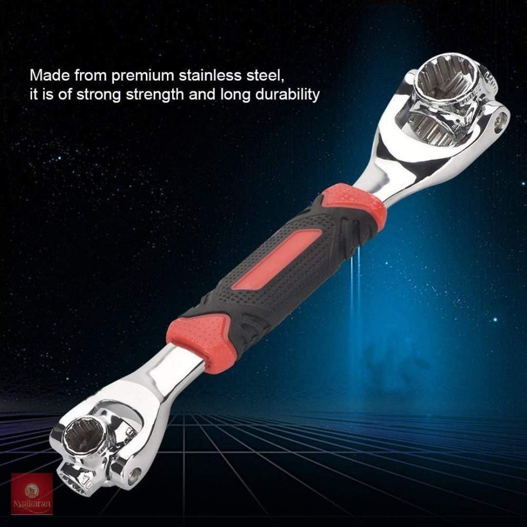NYAL ENTERPRISE 6-Point Universal Furniture Car Repair Fixed Square Hex Wrench Tool (Chrome, 25.5x4.5x3.5 Cm)