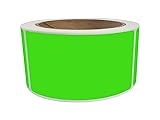 Royal Green Rectangular Colored Label Sticker 4x2
