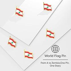 Lebanon Flag Lapel Pin - Enamel Metal National