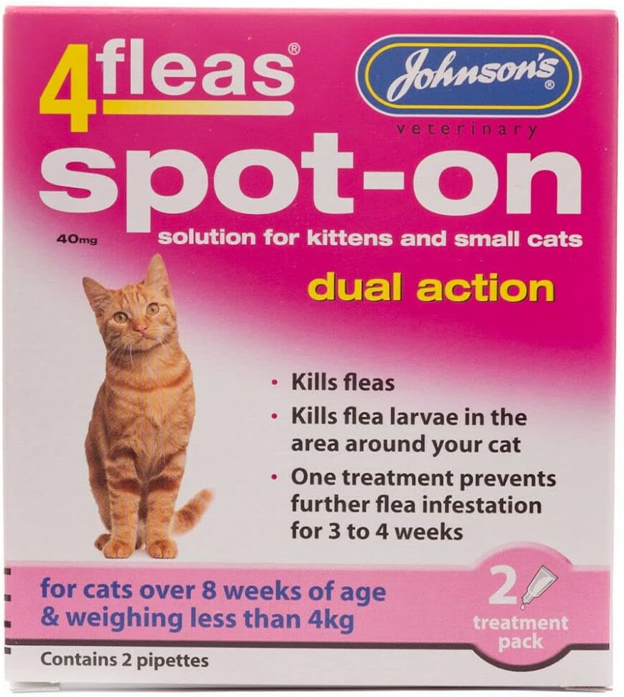 Wundapets Johnsons 4FLEAS Spot On Kittens & Small Cats Dual Action