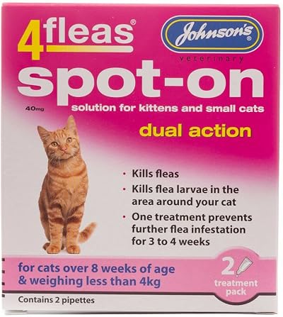 Wundapets Johnsons 4FLEAS Spot On Kittens & Small Cats Dual Action
