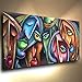 Michael Lang Painting, Urban Expression Modern Art, Giclee Print of a Original Painting, Large 24 x 48