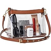 Wuflyover Clear Bag for Stadium Events, Clear Purses for Women, Stadium Approved Crossbody Bag
