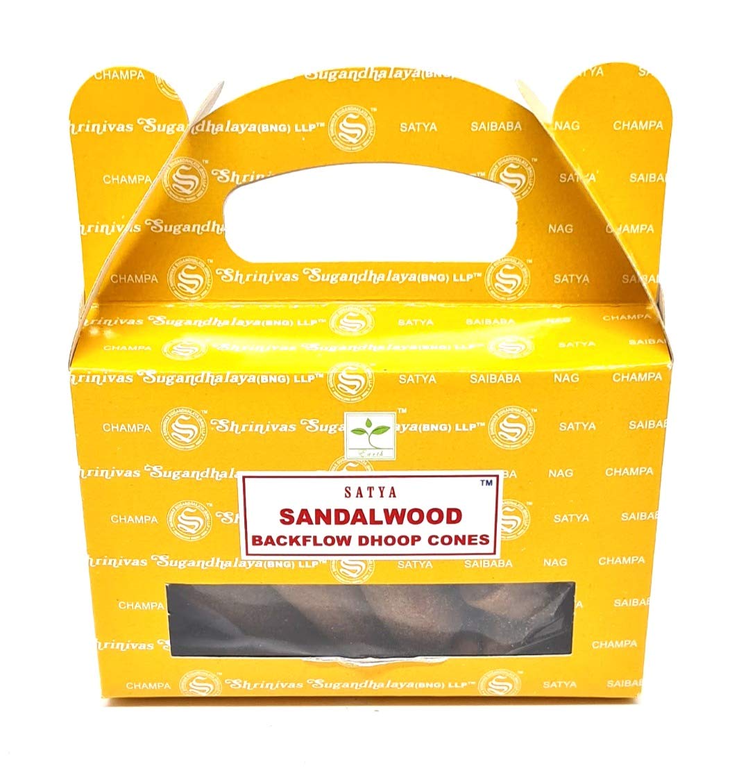 True Holistics Satya Backflow Incense Cones - Choice of Fragrance (Sandalwood)