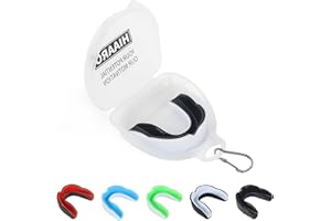 HIAARO 6 Pack Sports Mouthguard, Kids & Youth Mouth Guard with Case for Boxing, MMA, Hockey, Soccer, Basketball, Size M