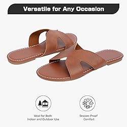 Toybdsunx Women's Flat Slide Sandals Summer Open