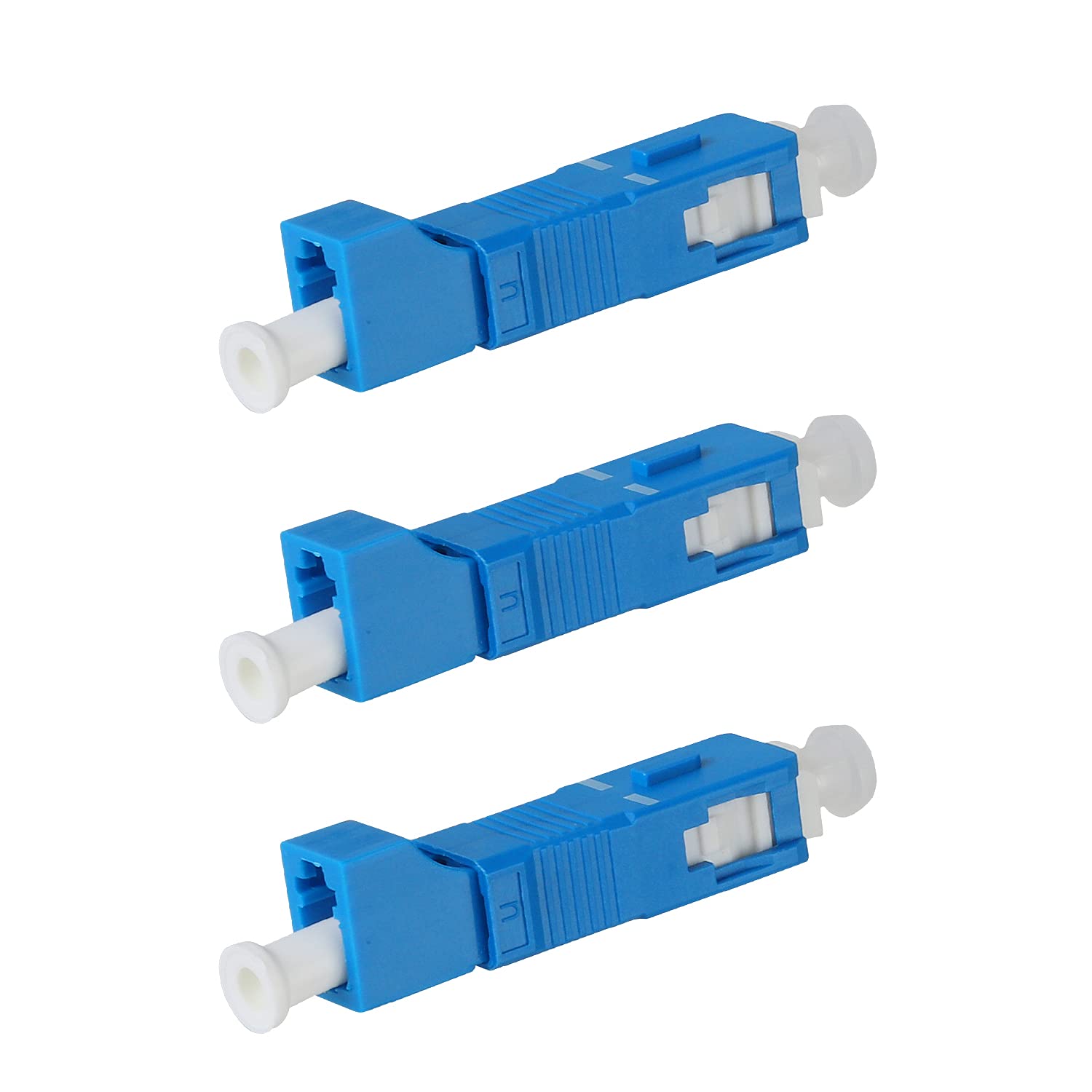 MSDADA 3 Pcs Visual Fault Locator Adapter, Optical Equipment Tool Singlemode 9/125 SM LC Female to SC Male Hybrid Flange Optical Fiber Adapter Connector for Digital Communication