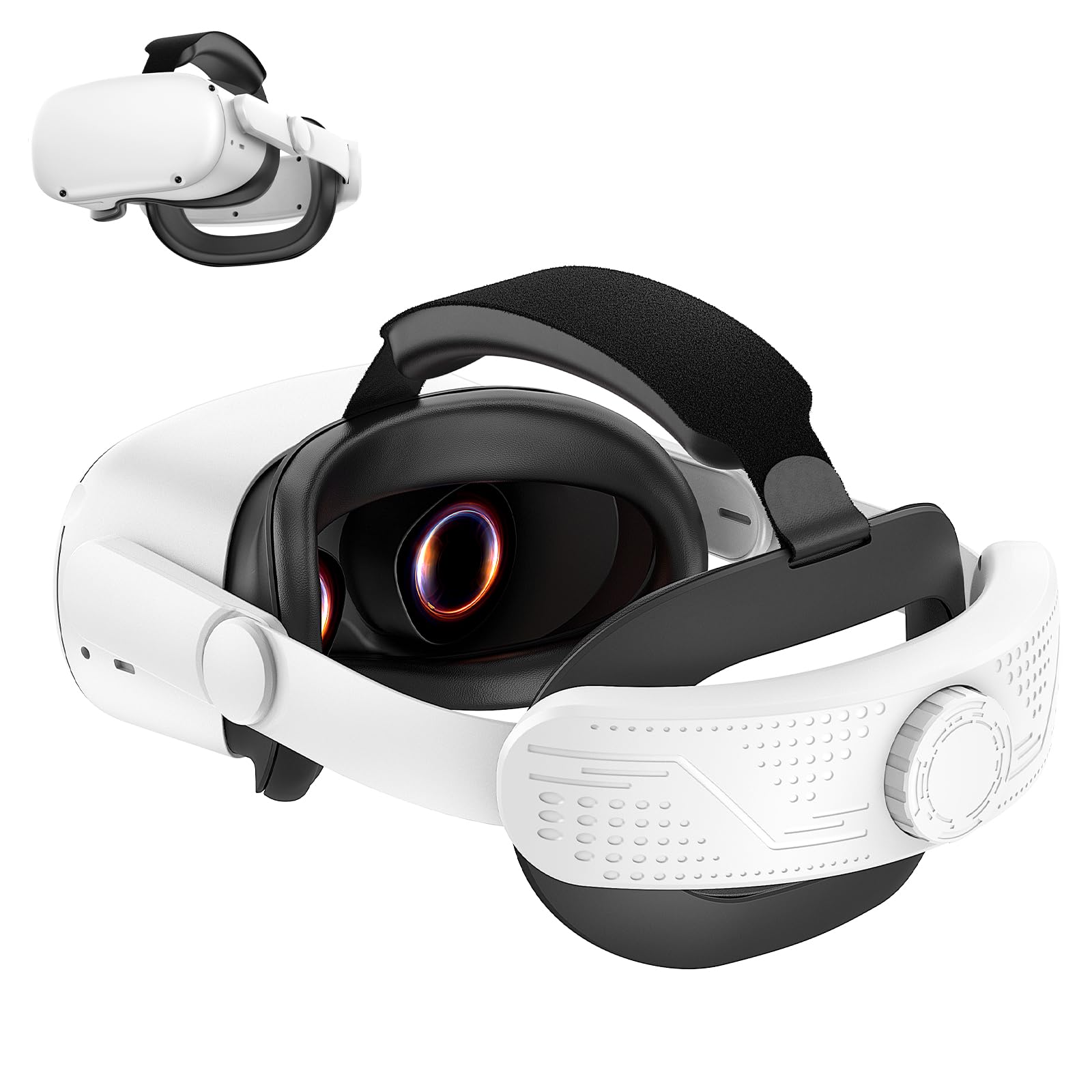 VZNEK Comfort Head Strap for Meta Quest 2,Elite Strap Replacement with Enhanced Comfort Support, VR Gaming Immersion Accessories (for Quest 2)