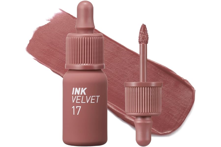 Peripera Ink the Velvet Lip Tint – High Pigment Color, Longwear, Weightless, Not Animal Tested, Gluten-Free, Paraben-Free (17 ROSY NUDE)