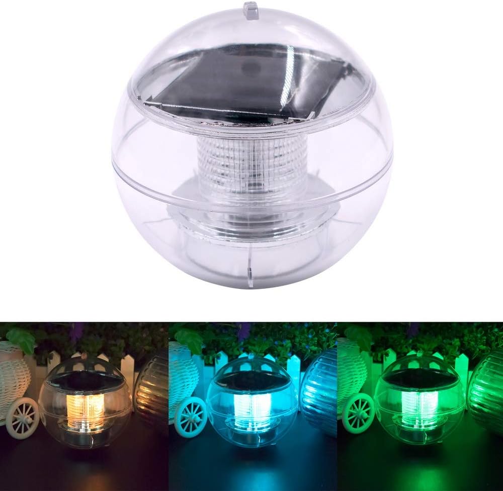 Gijjoki Solar Floating Lamp Color Changing LED Light Waterproof Light for Decor (US Shipment)
