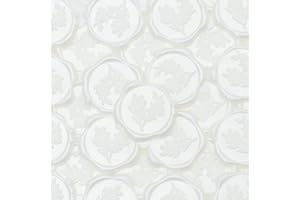 60pcs Eucalyptus Wax Seal Stickers, Andotopee Botanical Envelope Seal Stickers, Self-Adhesive Pearl White Wedding Invitation 