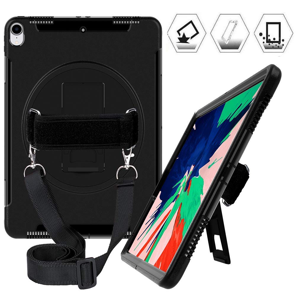 iPad Pro 12.9 Case 2018, Heavy Duty Full Body Rugged 12.9 inch iPad Pro Case with