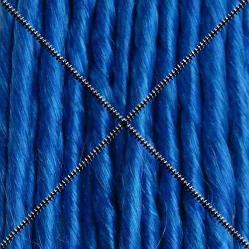 Doctored Locks Premade Synthetic Dreadlocks - Double Ended Hair Extensions - Dark Blue/Turquoise