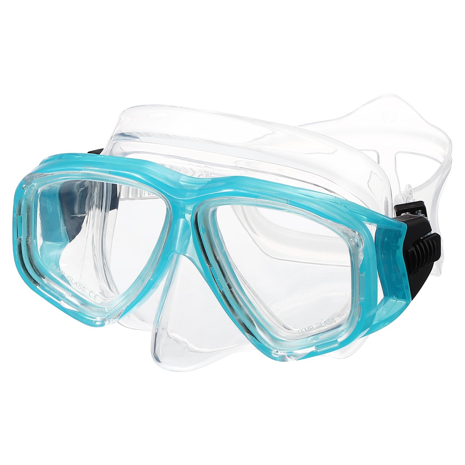 PATIKIL Swim Goggles with Nose Cover, Silicone Scuba Diving Mask Anti-Fog Snorkel Dive Goggles Snorkeling Dive Mask Gear for Youth Junior Adult Scuba Diving, Lake Blue